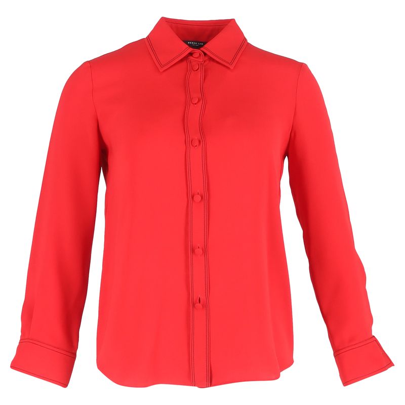 Derek Lam Button Down Shirt In Red Cotton